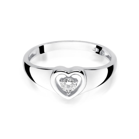 Przejdź do produktu Pierścionek zaręczynowy z białego złota z diamentem 0,10ct Fire Of Love