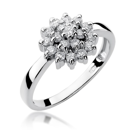 Przejdź do produktu Pierścionek zaręczynowy z białego złota z diamentami 0,40ct Fire Of Love 