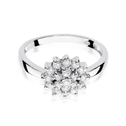 Pierścionek zaręczynowy z białego z diamentami 0,40ct Fire Of Love BW-04-b