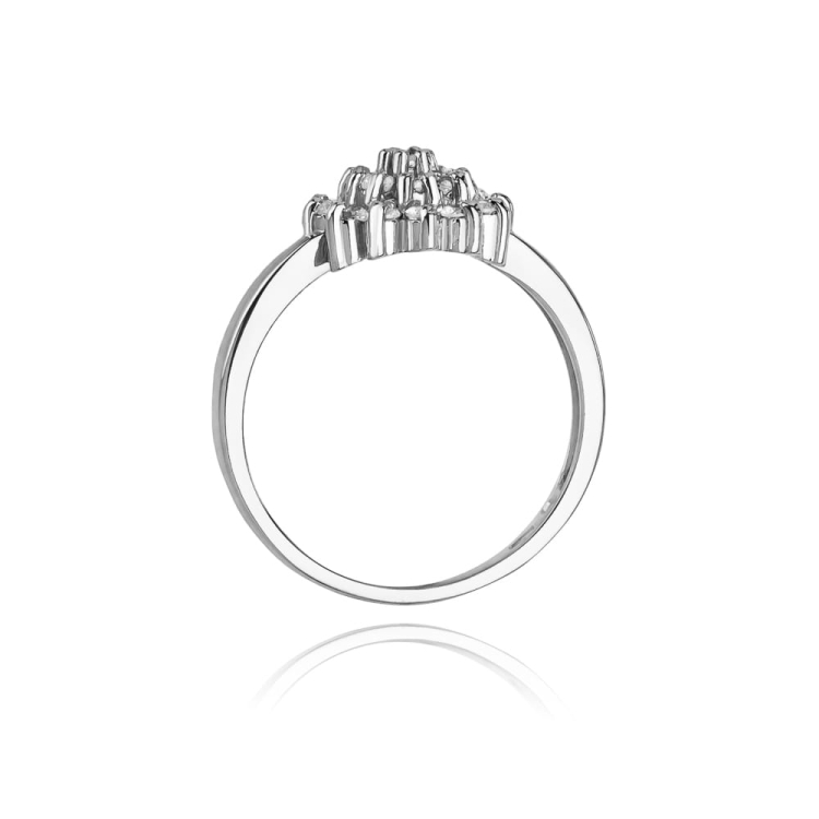 Pierścionek zaręczynowy z białego z diamentami 0,40ct Fire Of Love BW-04-b