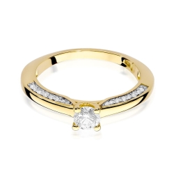 Pierścionek zaręczynowy z żółtego złota z diamentami 0,44ct Fire Of Love BW-09