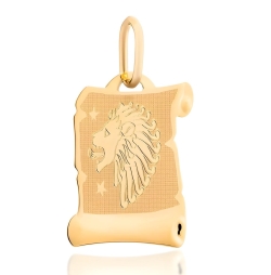 Zawieszka znak zodiaku lew na papirusie