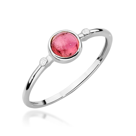 Przejdź do produktu Pierścionek z białego złota z różowym turmalinem 0,60ct Fire Of Love