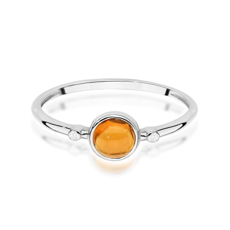 Przejdź do produktu Pierścionek z białego złota z żółtym turmalinem 0,60ct Fire Of Love 