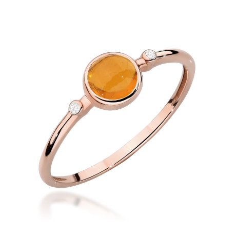 Przejdź do produktu Pierścionek z różowego złota z żółtym turmalinem 0,60ct Fire Of Love 