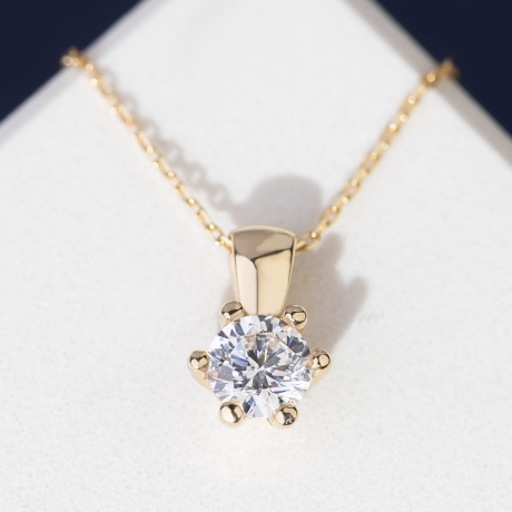 Przejdź do produktu Zawieszka BZ0222 Diament Laboratoryjny 0,30ct żółte złoto 