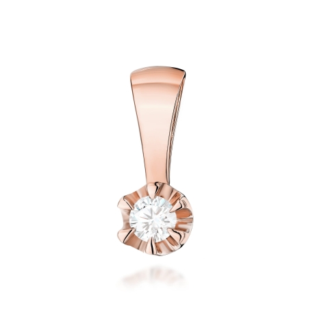 Przejdź do produktu Zawieszka BZ0032 Diament Laboratoryjny 0,10ct różowe złoto