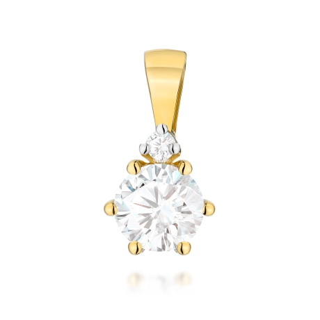 Przejdź do produktu  Zawieszka BZ0076 Diament Laboratoryjny żółte złoto