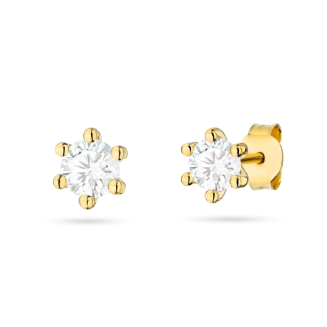 Przejdź do produktu Kolczyki BK0222 Diament Laboratoryjny 2 x 0,30ct żółte złoto 