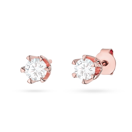 Przejdź do produktu Kolczyki BK0220 Diament Laboratoryjny 2 x 0,30ct rózowe złoto