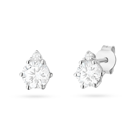 Przejdź do produktu Kolczyki BK0076 Diament Laboratoryjny 2 x 0,50ct białe złoto 