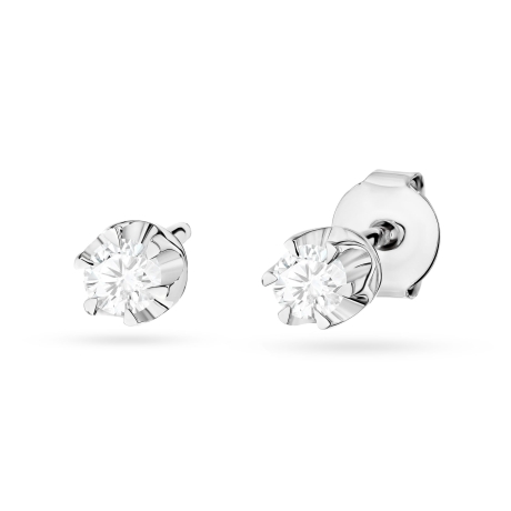 Przejdź do produktu Kolczyki BK0032 Diament Laboratoryjny 2 x 0,10ct białe złoto 