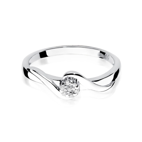 Przejdź do produktu Pierścionek zaręczynowy z białego złota z diamentami 0,04ct Fire Of Love