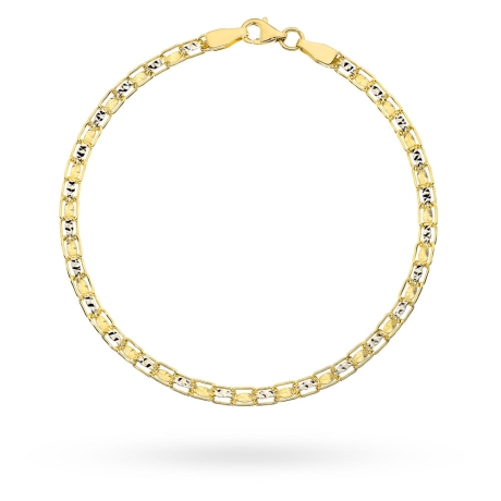 Przejdź do produktu Bransoletka złota  diamentowana w dwóch kolorach złota 