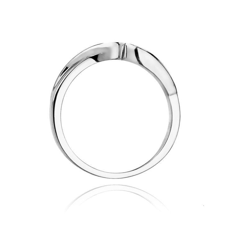 Pierścionek zaręczynowy z białego złota z diamentem 0,05ct Fire Of Love BW-27-b