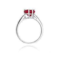 Pierścionek zaręczynowy z białego złota z rubinem i diamentami 0,04ct Fire Of Love BW-31-rubin-b