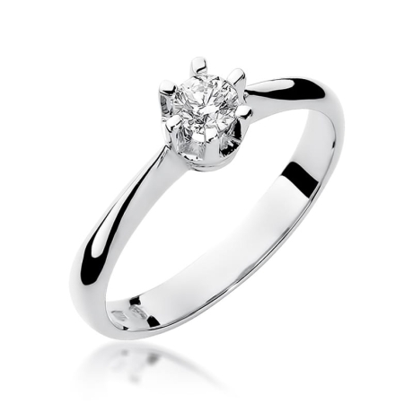 Przejdź do produktu Pierścionek zaręczynowy z białego złota z diamentem 0,23ct Fire Of Love