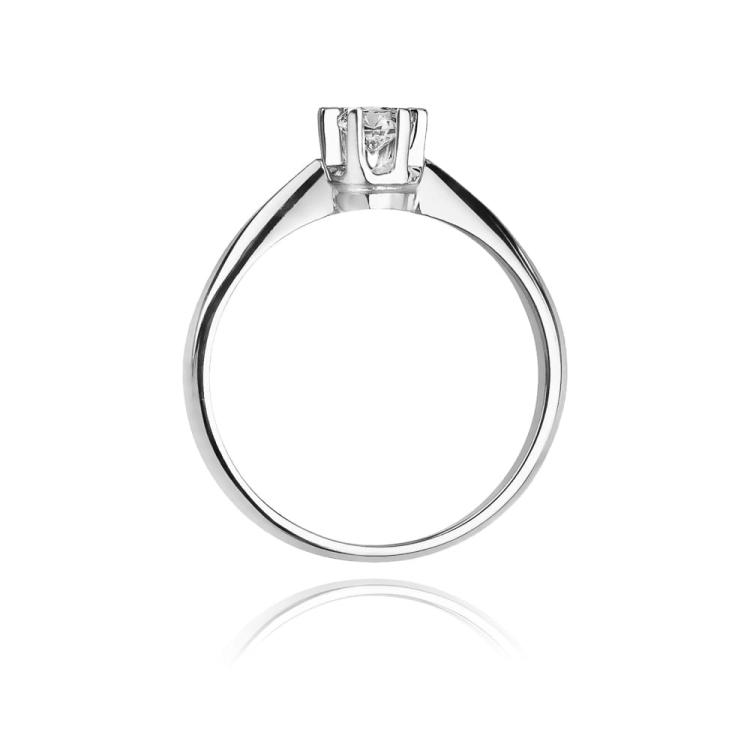 Pierścionek zaręczynowy z białego złota z diamentem 0,23ct Fire Of Love BW-36-0,23ct-b