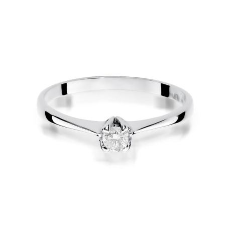 Przejdź do produktu Pierścionek zaręczynowy z białego złota z diamentem 0,10ct Fire Of Love