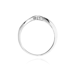 Pierścionek zaręczynowy z białego złota z diamentem 0,04ct Fire Of Love BW-51-b