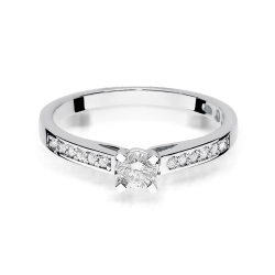 Pierścionek zaręczynowy z białego złota z diamentami 0,36ct Fire Of Love BW-52-b