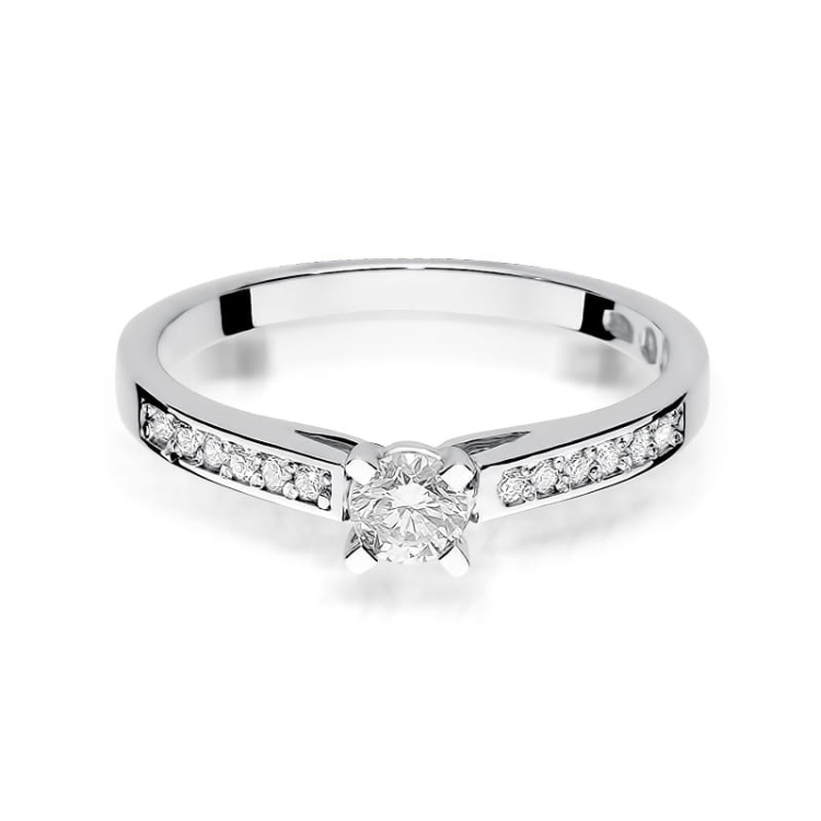 Pierścionek zaręczynowy z białego złota z diamentami 0,36ct Fire Of Love BW-52-b