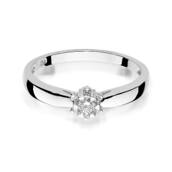 Pierścionek zaręczynowy z białego złota z diamentami 0,15ct Fire Of Love BW-61-b