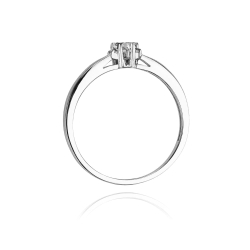 Pierścionek zaręczynowy z białego złota z diamentami 0,15ct Fire Of Love BW-61-b