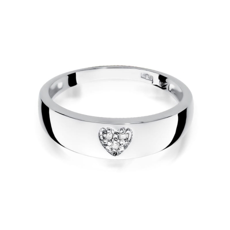 Przejdź do produktu Pierścionek zaręczynowy z białego złota z diamentami 0,03ct Fire Of Love