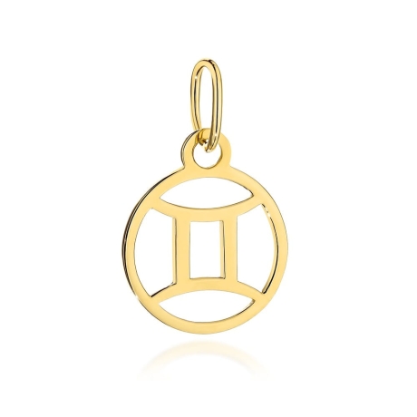 Przejdź do produktu  Zawieszka złota znak zodiaku BLIŹNIĘTA 
