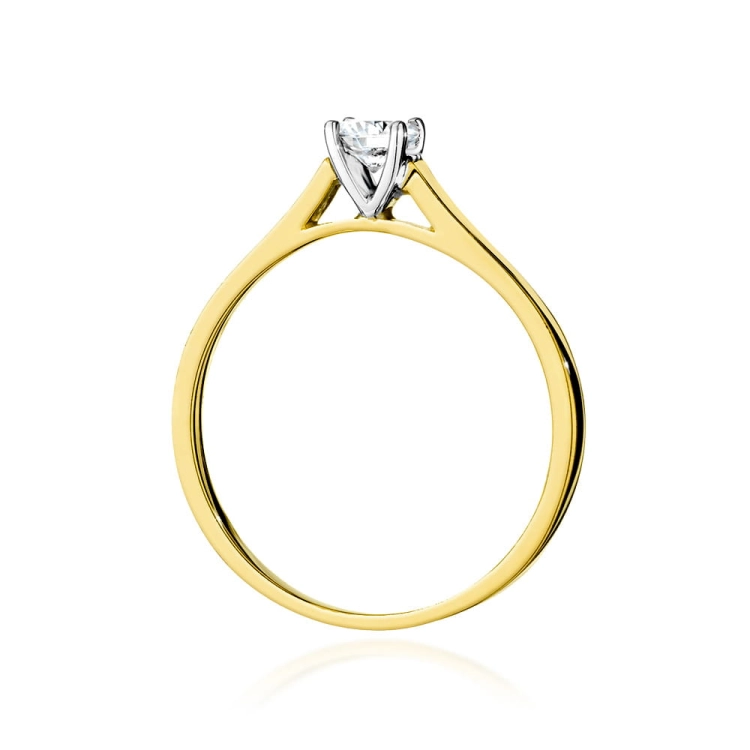 Pierścionek zaręczynowy z żółtego złota z diamentem 0,40ct Fire Of Love