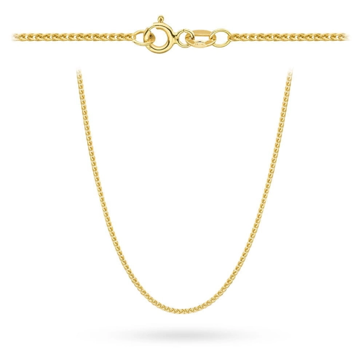 Łańcuszek złoty - lisi ogon - 45cm - 0,8mm (waga: 1,29g)