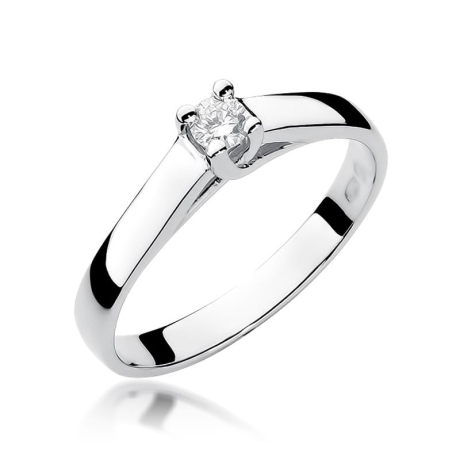 Przejdź do produktu Pierścionek zaręczynowy z białego złota z diamentem 0,10ct Fire Of Love