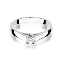 Pierścionek zaręczynowy z białego złota z diamentem 0,10ct Fire Of Love BW-70-b