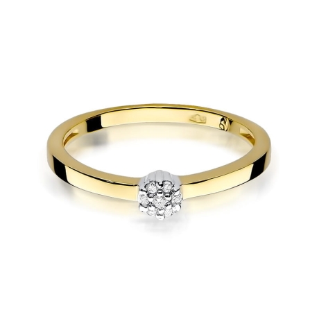Przejdź do produktu Pierścionek zaręczynowy z żółtego złota z diamentami 0,04ct Fire Of Love