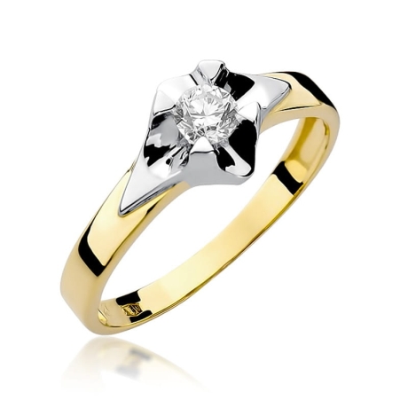 Przejdź do produktu Pierścionek zaręczynowy z żółtego złota z diamentem 0,30ct Fire Of Love