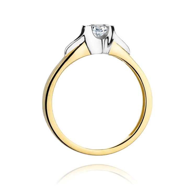 Pierścionek zaręczynowy z żółtego złota z diamentem 0,30ct Fire Of Love BW-155-0,30ct