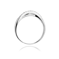 Pierścionek zaręczynowy z białego złota z diamentami 0,10ct Fire Of Love  BW-157-b