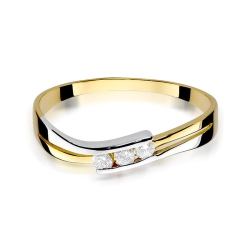 Pierścionek zaręczynowy z żółtego złota z diamentami 0,12ct Fire Of Love BW-159