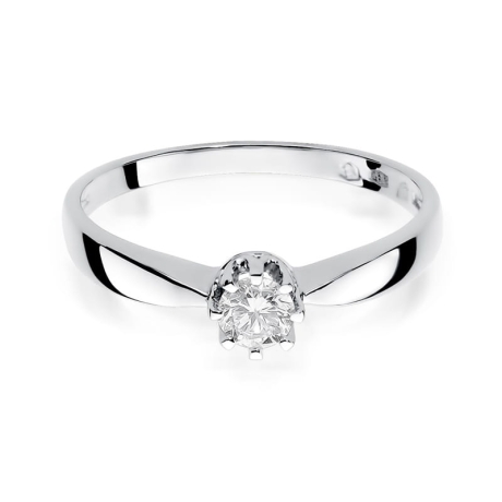 Przejdź do produktu Pierścionek zaręczynowy z białego złota z diamentem 0,15ct Fire Of Love