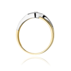 Pierścionek zaręczynowy z żółtego złota z diamentem 0,10ct Fire Of Love BW-178-0,10ct