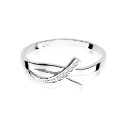 Pierścionek zaręczynowy z białego złota z diamentami 0,02ct Fire Of Love BW-179-b