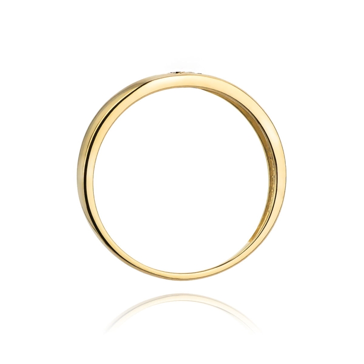 Pierścionek zaręczynowy z żółtego złota z diamentami 0,02ct Fire Of Love BW-189