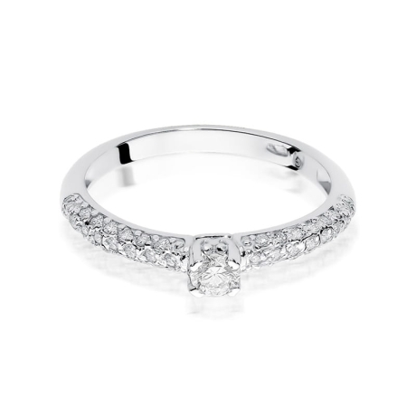 Przejdź do produktu Pierścionek zaręczynowy z białego złota z diamentami 0,36ct Fire Of Love