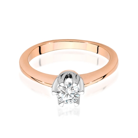 Przejdź do produktu Pierścionek zaręczynowy z różowego złota z diamentem 0,40ct Fire Of Love