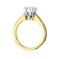 Pierścionek zaręczynowy z żółtego złota z diamentem 1,00ct Fire Of Love BW-220B-1ct