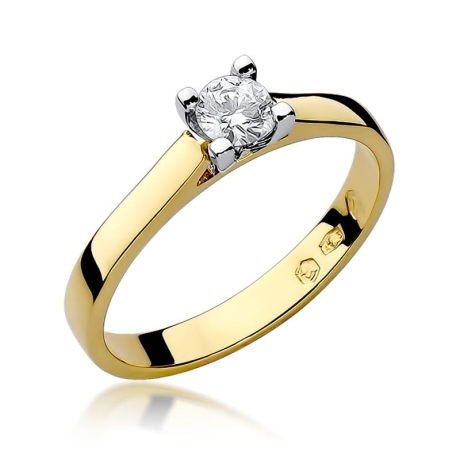 Przejdź do produktu Pierścionek zaręczynowy z żółtego złota z diamentem 0,25ct Fire Of Love