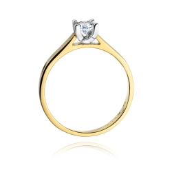 Pierścionek zaręczynowy z żółtego złota z diamentem 0,25ct Fire Of Love BW-221B-0,25ct
