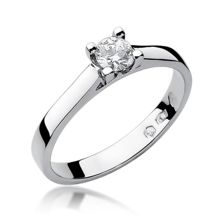 Przejdź do produktu Pierścionek zaręczynowy z białego złota z diamentem 0,30ct Fire Of Love