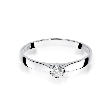 Przejdź do produktu Pierścionek zaręczynowy z białego złota z diamentem 0,08ct Fire Of Love 